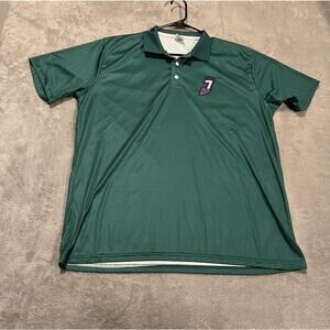 Jacksonville Shrimp Polo Shirt Mens XL Green MiLB Destroyer Rocks Baseball